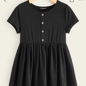 Button front smock tee